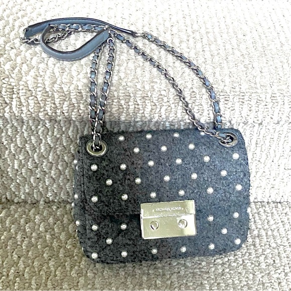 Michael Kors Sloan Small Quilted Felt Pearls Shoulder Bag - Picture 1 of 16